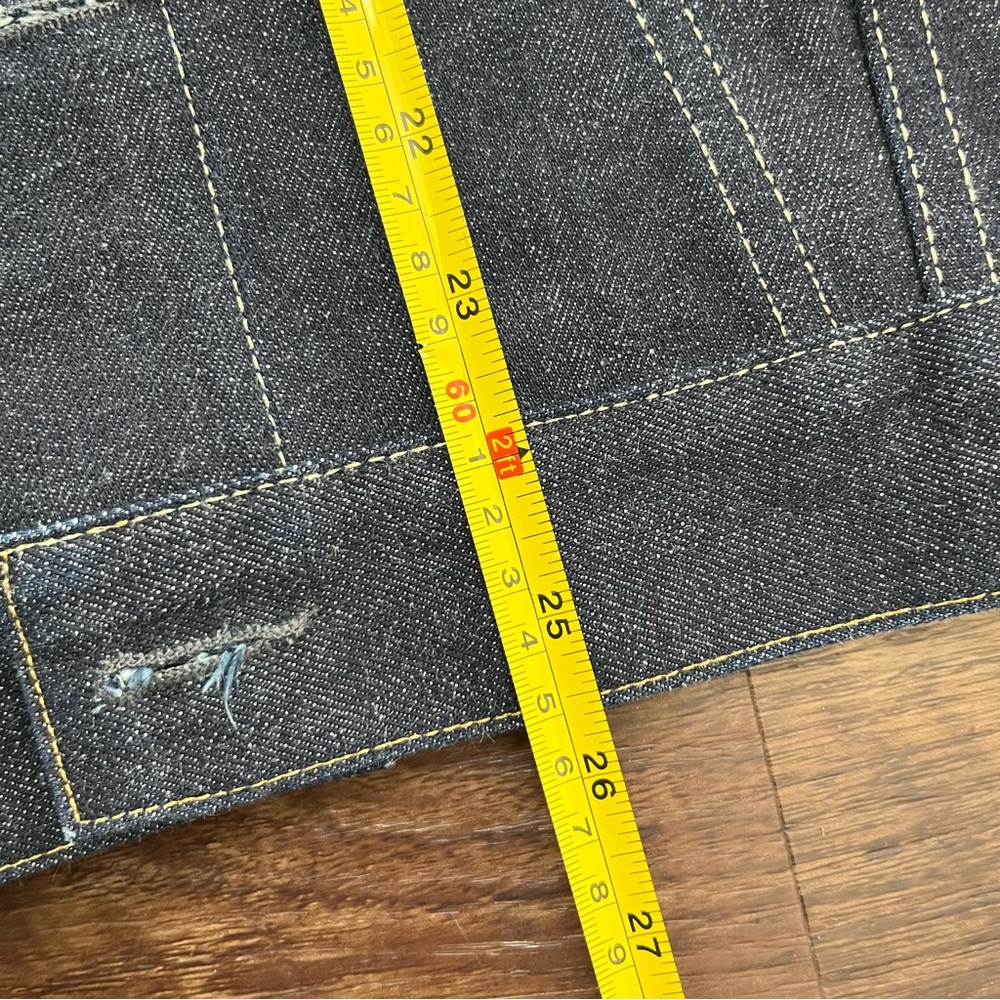 RRL Double RL Ralph Lauren dark indigo wash denim Jean trucker jacket Large USA - Picture 11 of 16